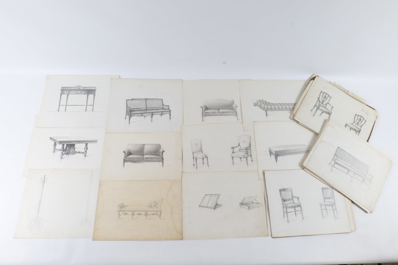 Lot of Furniture Pencil Renderings (1 of 8)