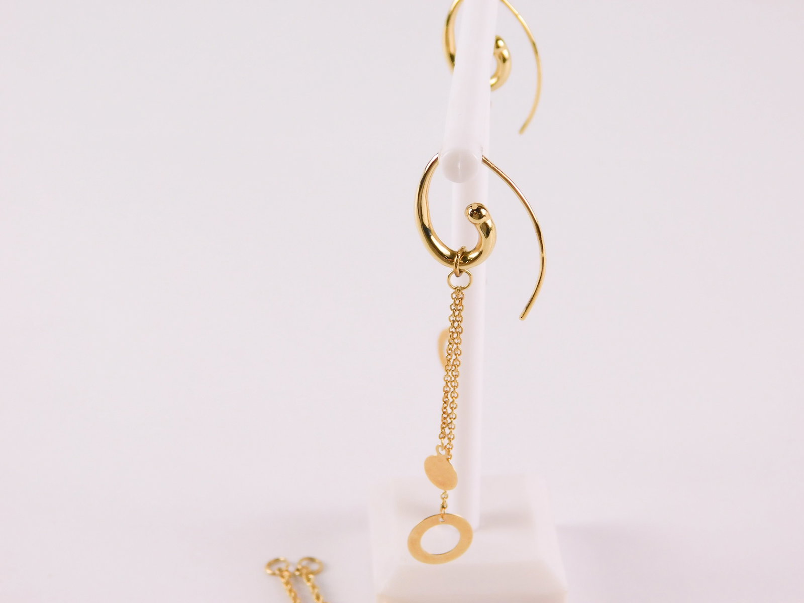 14k Dangle Earrings with Multiple Different Drop Attachments - 2