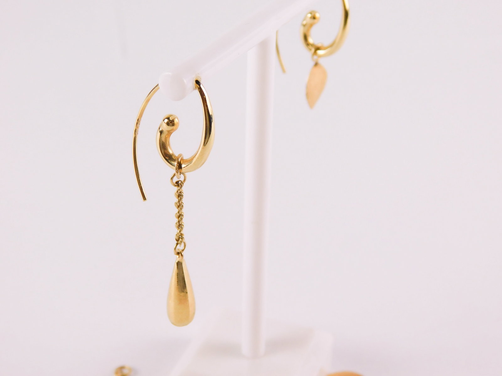 14k Dangle Earrings with Multiple Different Drop Attachments - 7