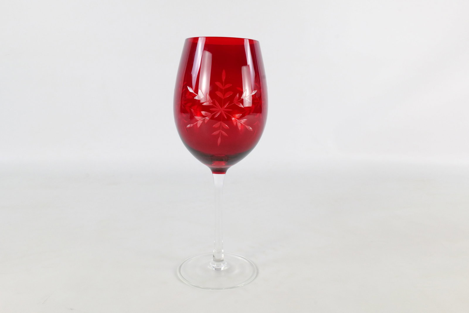 3 Ruby Cut to Clear Glasses - 10