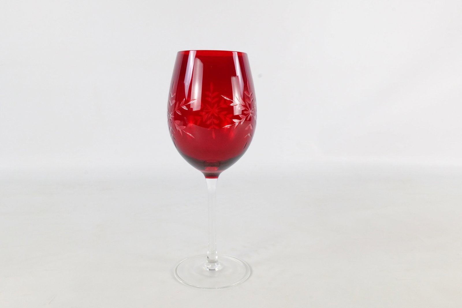 3 Ruby Cut to Clear Glasses - 11