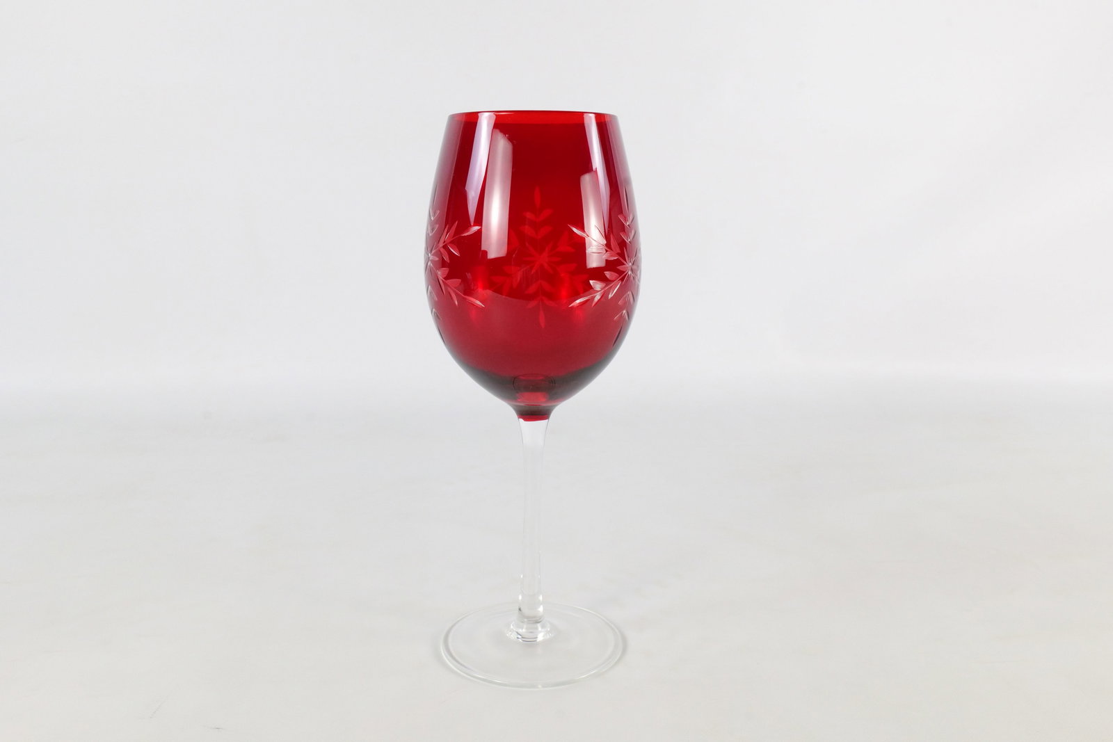3 Ruby Cut to Clear Glasses - 13
