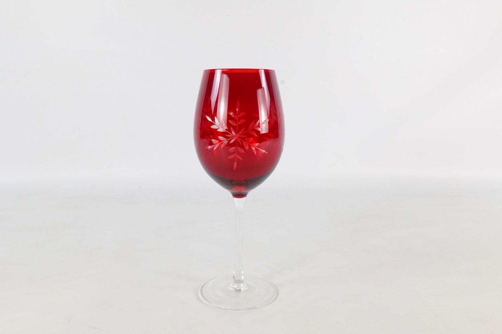 3 Ruby Cut to Clear Glasses - 14
