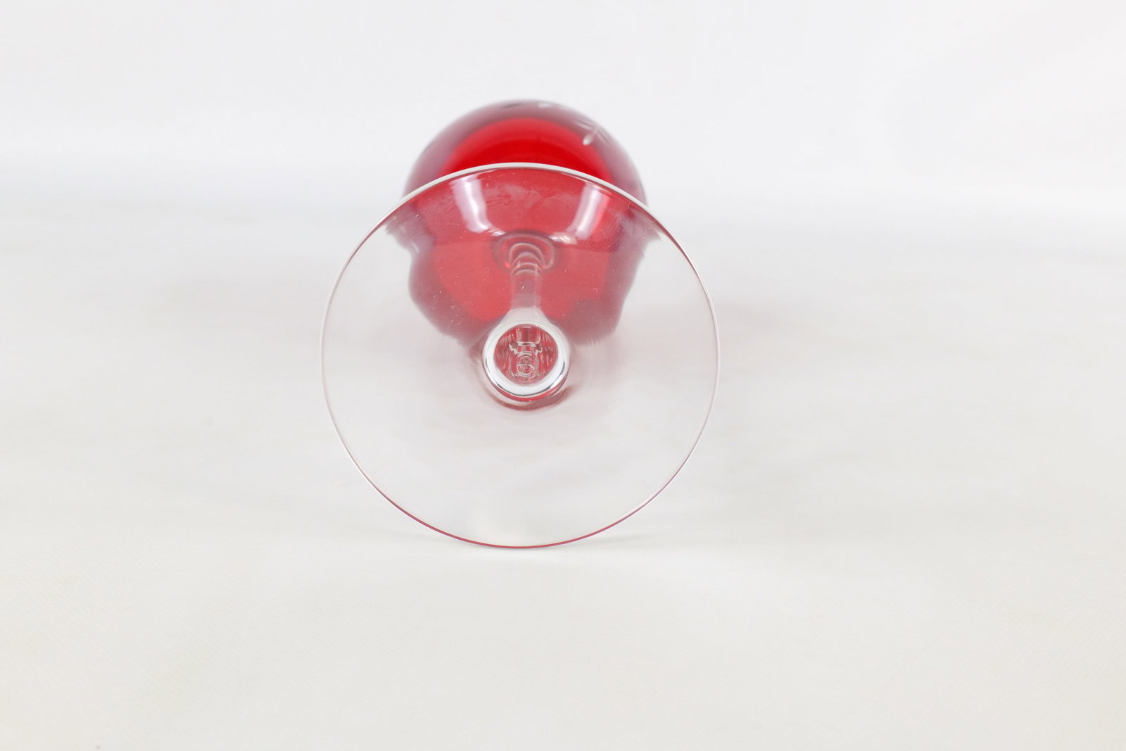 3 Ruby Cut to Clear Glasses - 17