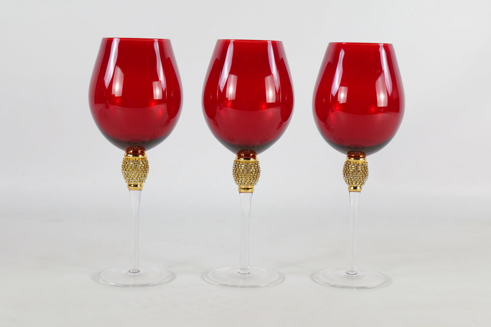 8 Elegant Ruby Wine Glasses - 9