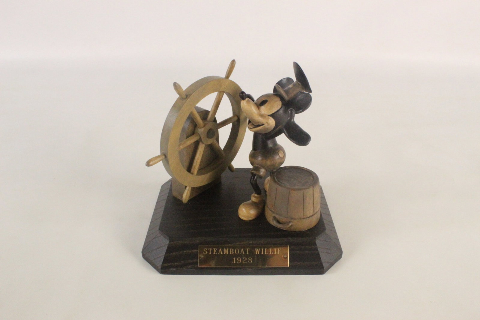 Anri Wooden Steamboat Willie Figurine: Anri Wooden Steamboat Willie Figurine. Limited Edition #215 of 1000. Made in Italy. Measures 5 3/4 inches tall by 6 1/4 inches wide. All invoices must be paid within 24 hours of the sale. We offer mul
