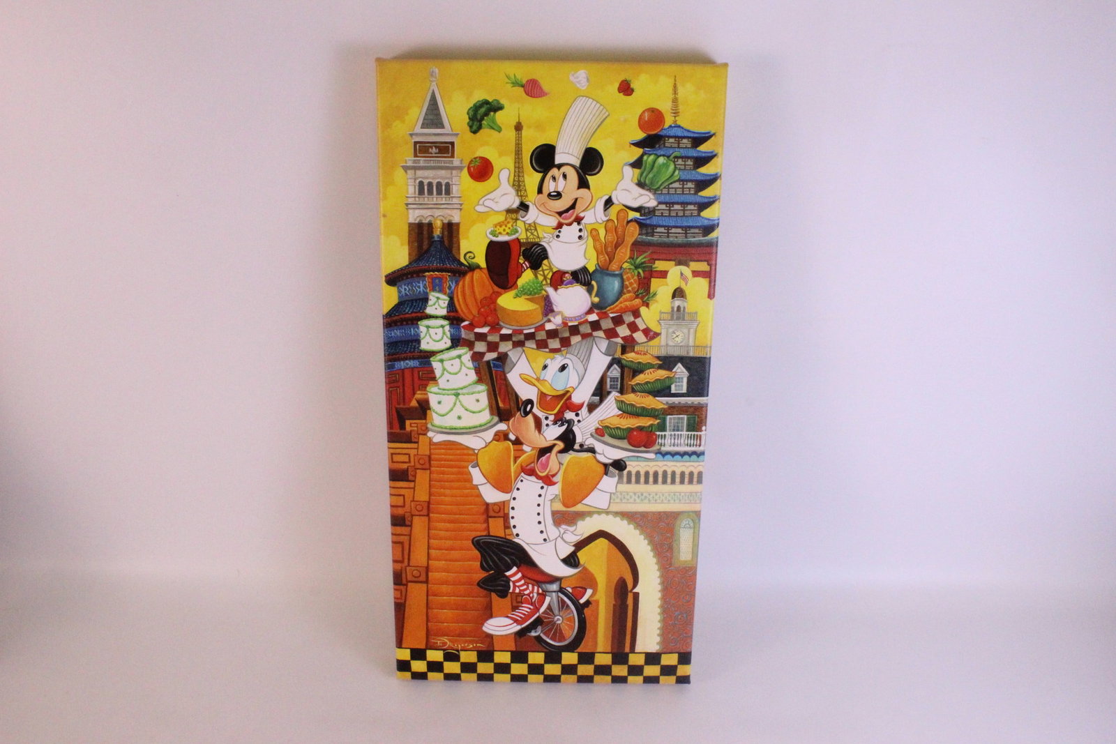 "A World of Flavor" Canvas Print: Walt Disney Canvas Print. Entitled "A World of Flavor" by artist Tim Rogerson . Measures 20 inches long by 10 inches wide. Limited to 1500 pieces. All invoices must be paid within 24 hours of the sale