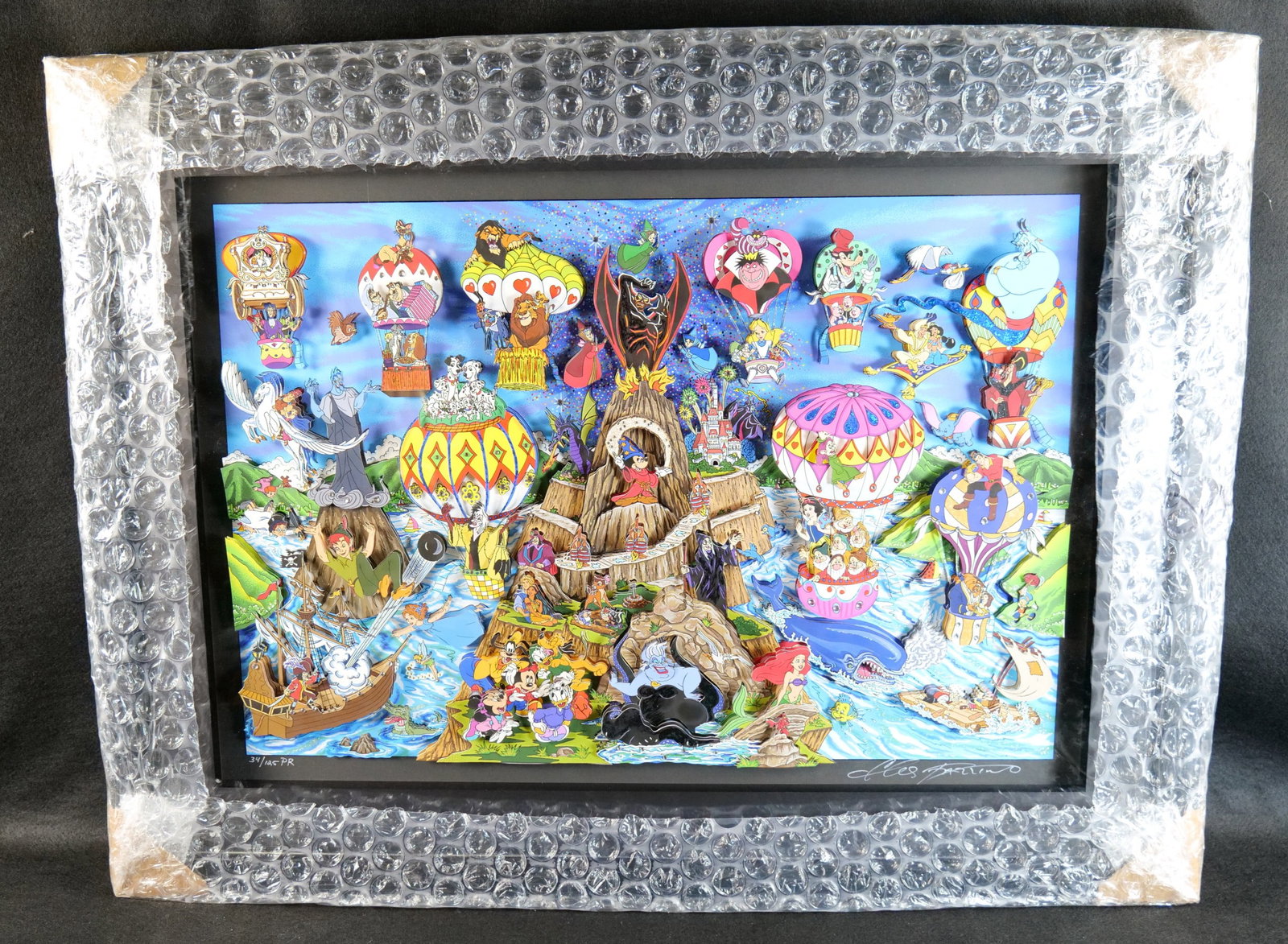 Charles Fazzino "The Great Disney Balloon Race" 3D Limited Edition Pop Art (1 of 16)