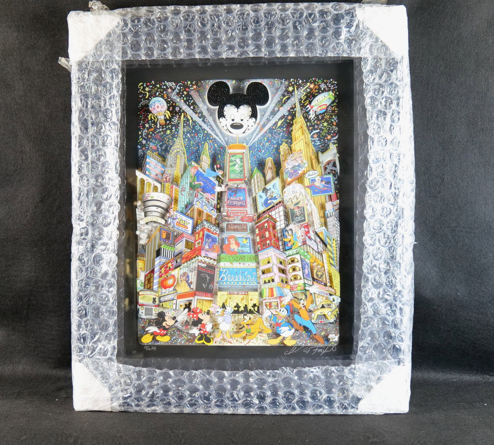 Charles Fazzino Disney's Rockin' Eve 3D Limited Edition Pop Art (1 of 17)