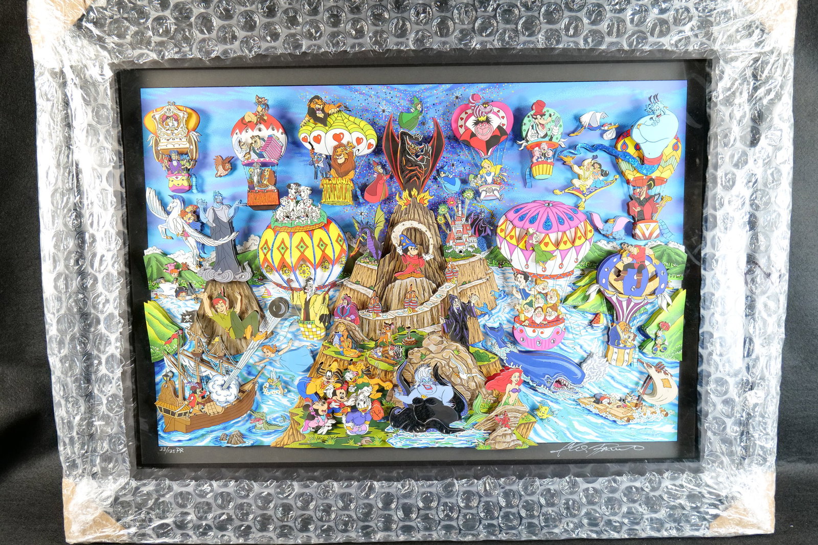 Charles Fazzino "The Great Disney Balloon Race" 3D Limited Edition Pop Art (1 of 15)