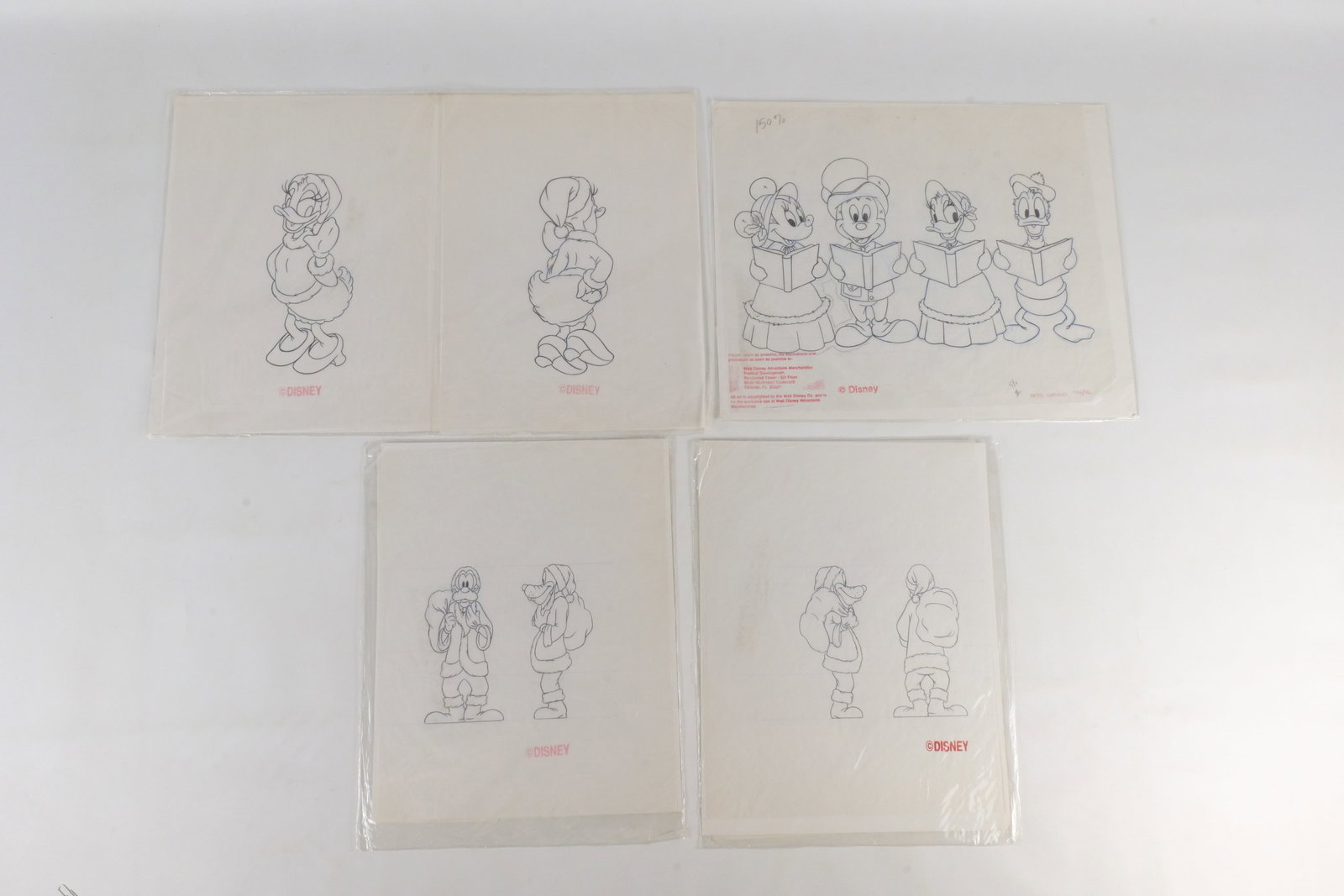 Lot of Disney Christmas Pencil Sketches and Pencil Turnarounds (1 of 18)