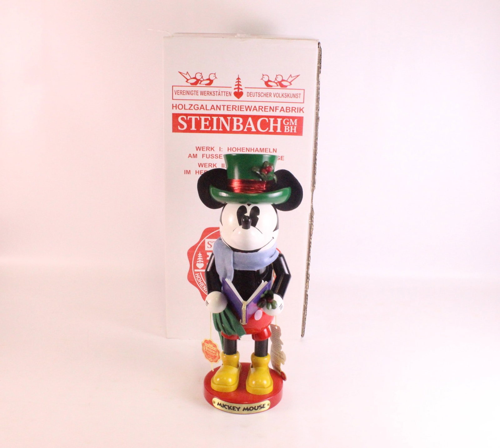 Steinbach Mickey Mouse Nutcracker: Steinbach Mickey Mouse Nutcracker. Made in Germany. Comes with original tag and box. Measures 15 inches tall. All invoices must be paid within 24 hours of the sale. We offer multiple shipping options,