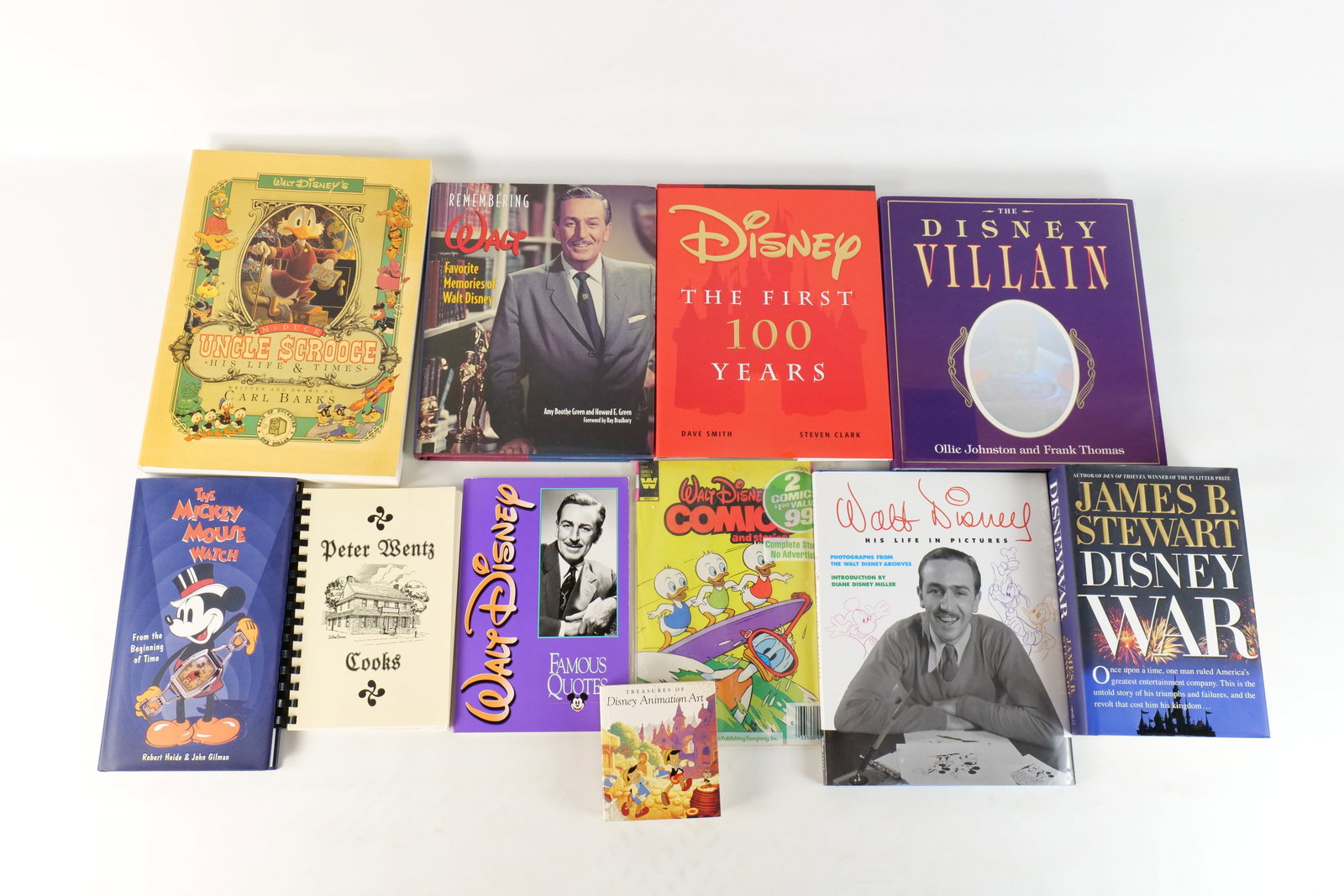 Lot of Disney Books: Lot of Disney Books. Including Miniature Treasures of Disney Animation Art - Signed by Kevin Neary and Dave Smith, Remembering Walt - Signed and Personalized by Amy and Howard Green, Disney The First