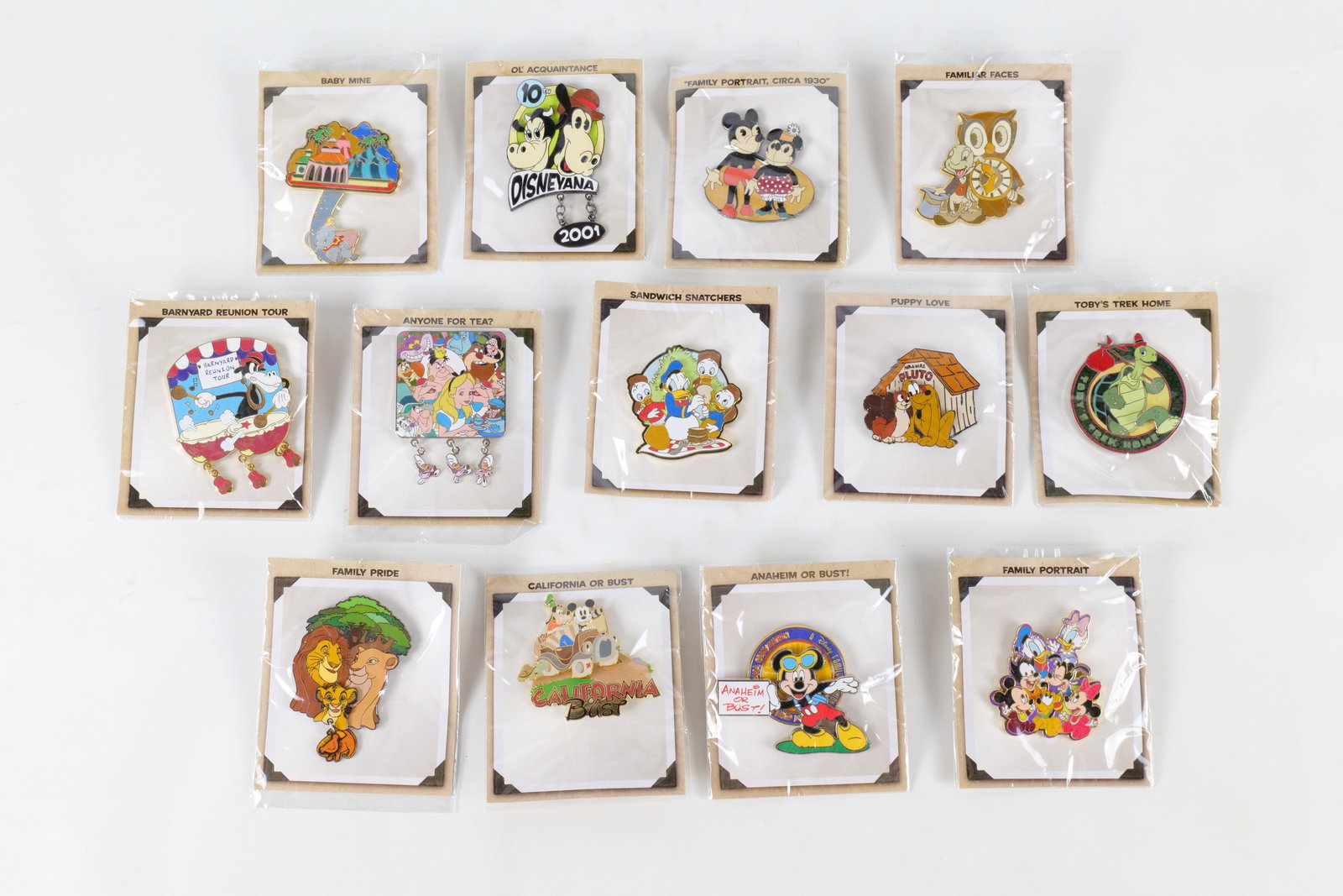 2001 Official Disneyana Limited Edition Artist Pin Set (1 of 13)
