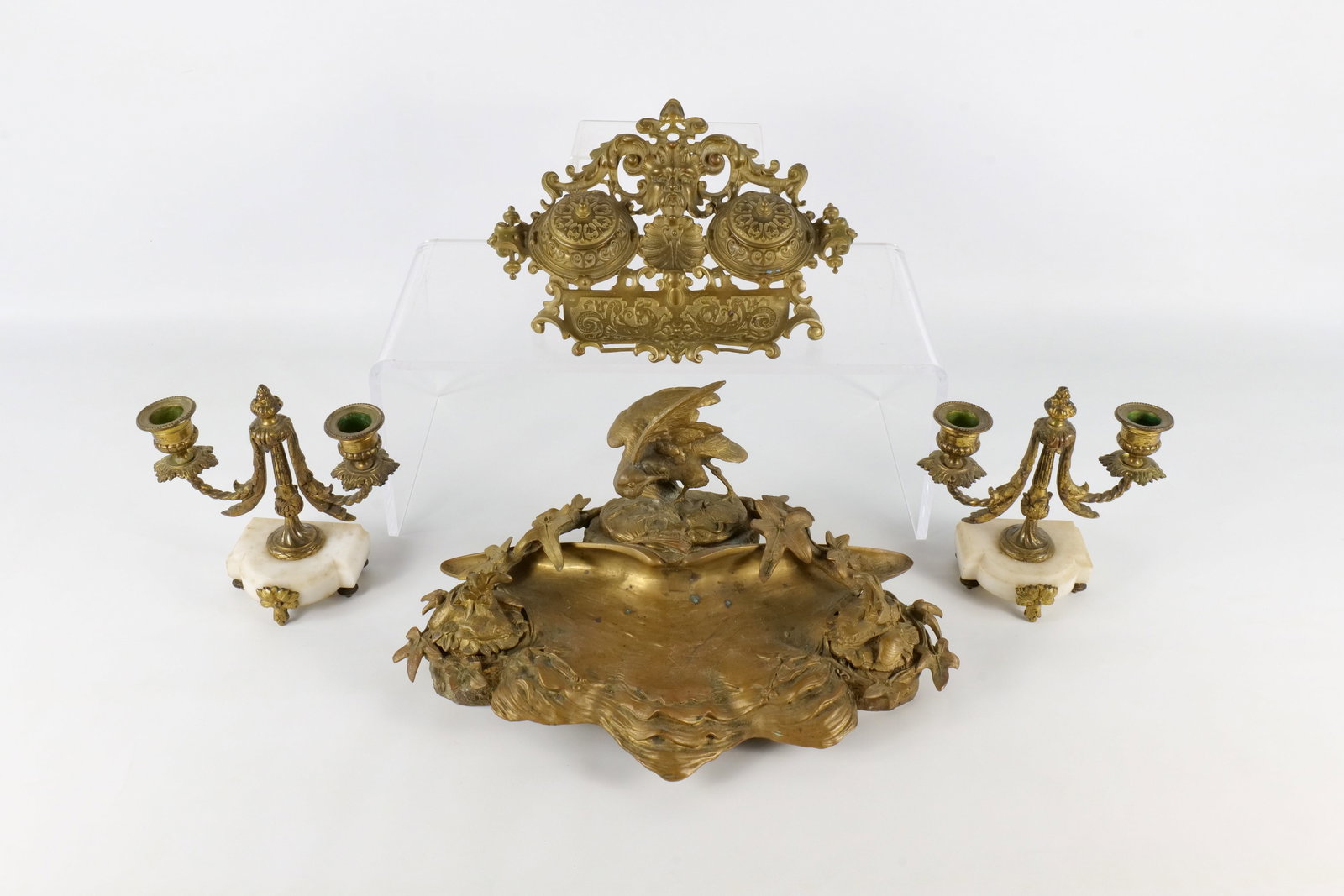 Antique Cast Brass and Bronze Desk Lot (1 of 20)