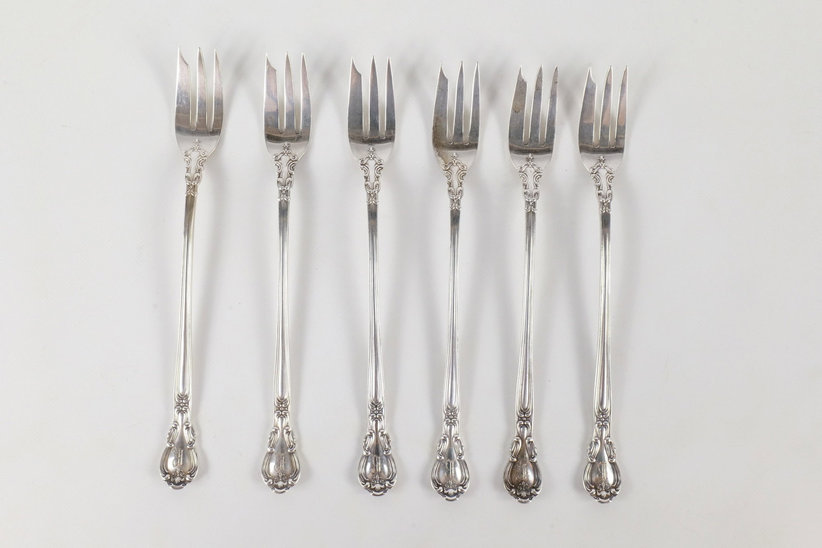 Set of 6 Antique Gorham "Chantilly" Sterling Seafood/Oyster Forks (1 of 13)