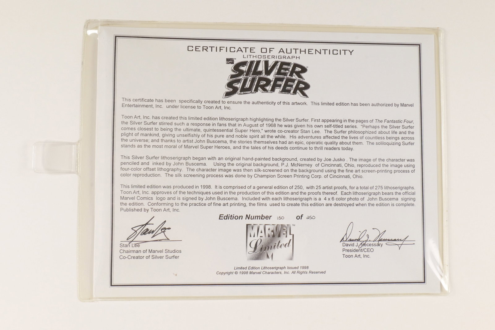 Marvel Silver Surfer Lithoserigraph - Signed - 12