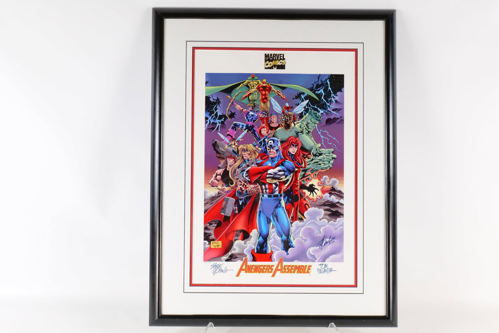 Marvel Comics Avengers Assemble Limited Edition Lithograph - Triple Autographed (1 of 14)