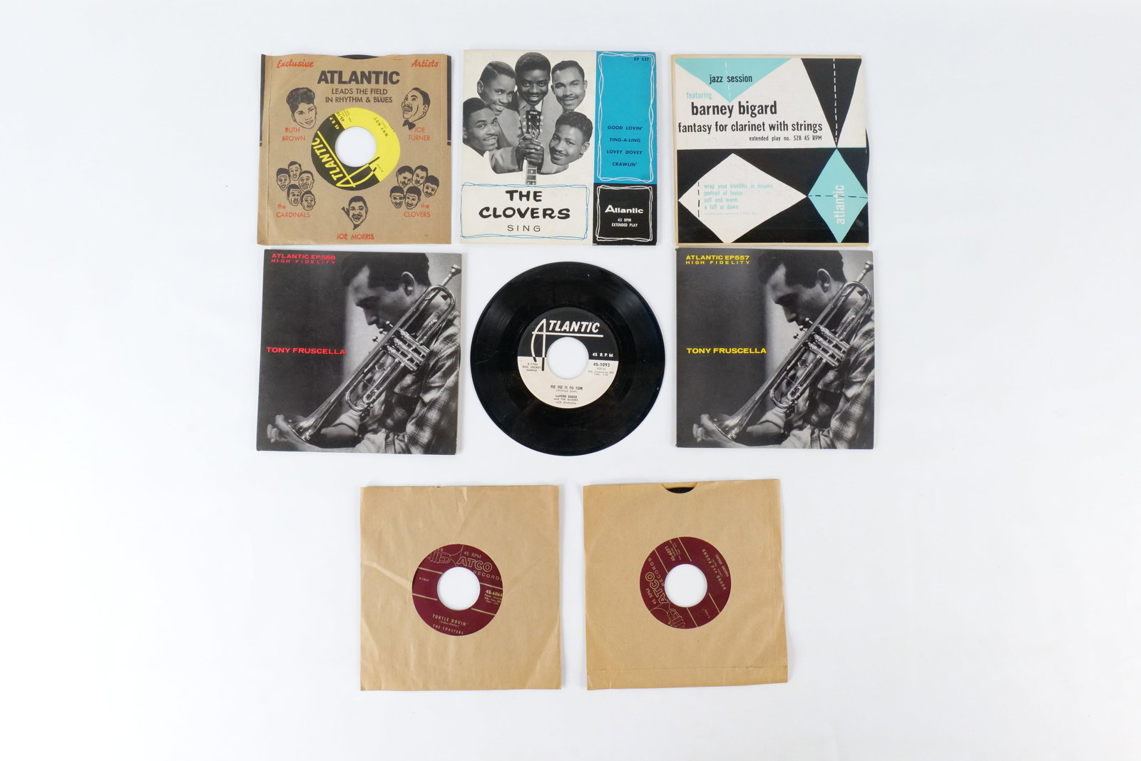 Vintage 1950s Jazz and Doo-Wop 7 inch Vinyl Lot (1 of 9)
