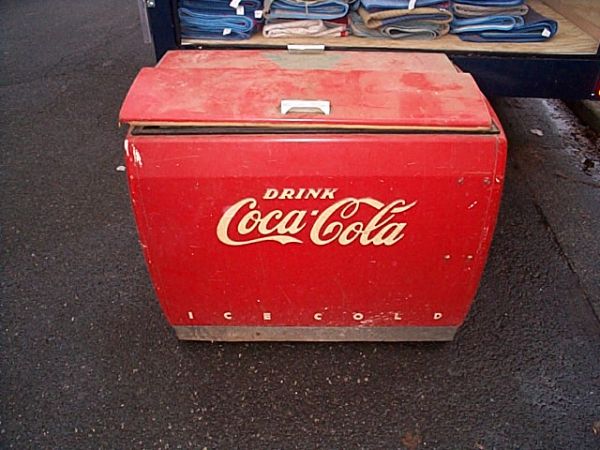 Coca-a-Cola (Coke), flip-top cooler: Coca-a-Cola (Coke), flip-top cooler, we do not gaurentee compressor to be in working order, Local delivery available within a 60 mile radius of Somerset, NJ, local delivery fee is $125 in state or $17