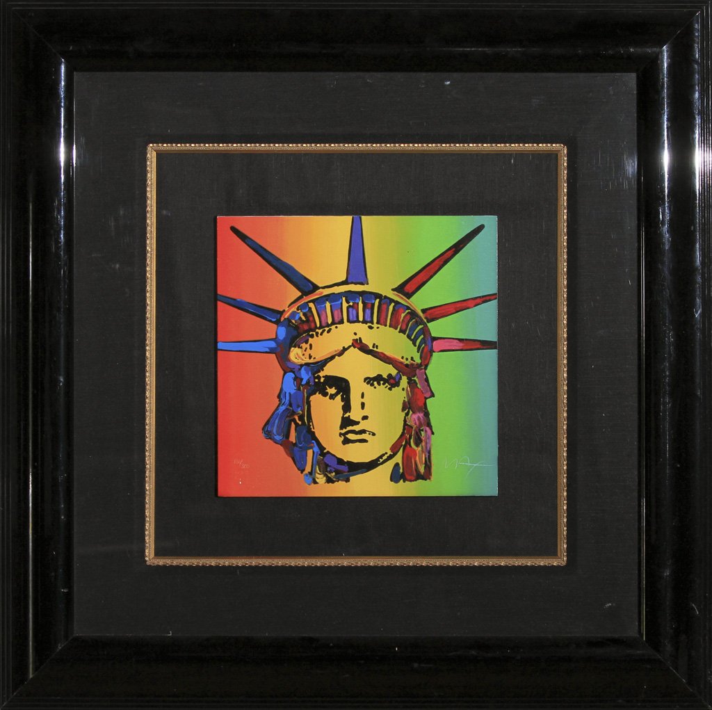 Fine Art by Peter Max: Size Approx w/o Frame: 11" x 11" Lithograph