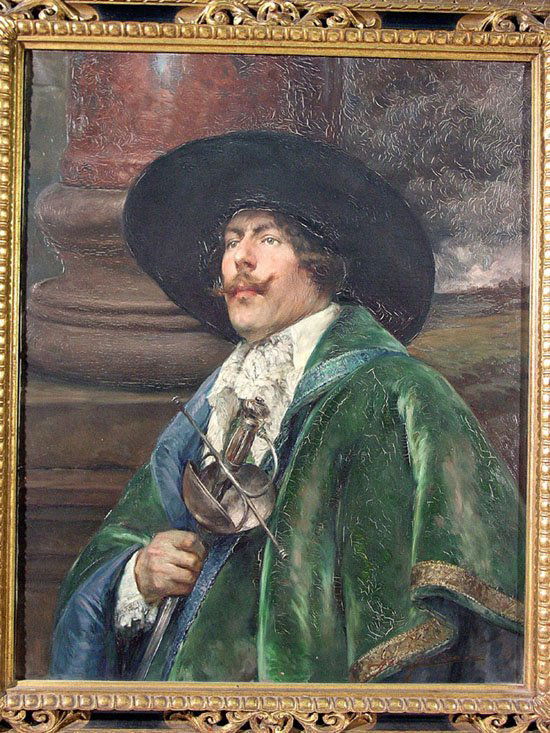 ALEX DE ANDREIS (Belgian, 1864-1929); oil on canv: ALEX DE ANDREIS (Belgian, 1864-1929); oil on canvas, 32 inches by 25-3/4 inches; ''Portrait of a Cavalier''; signed lower right EXHIBITED: Paris Salon (Est. 4000-5000)