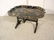1123: EARLY VICTORIAN BLACK AND GILT-JAPANNED PAPIER MA