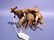 409: FINELY CAST SMALL PATINATED BRONZE FIGURAL GROUP,