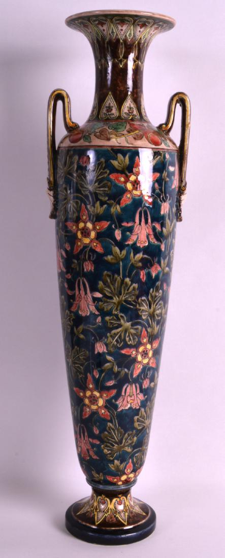 A LARGE ART NOUVEAU ROYAL BONN AMPHORA VASE painted (1 of 1)