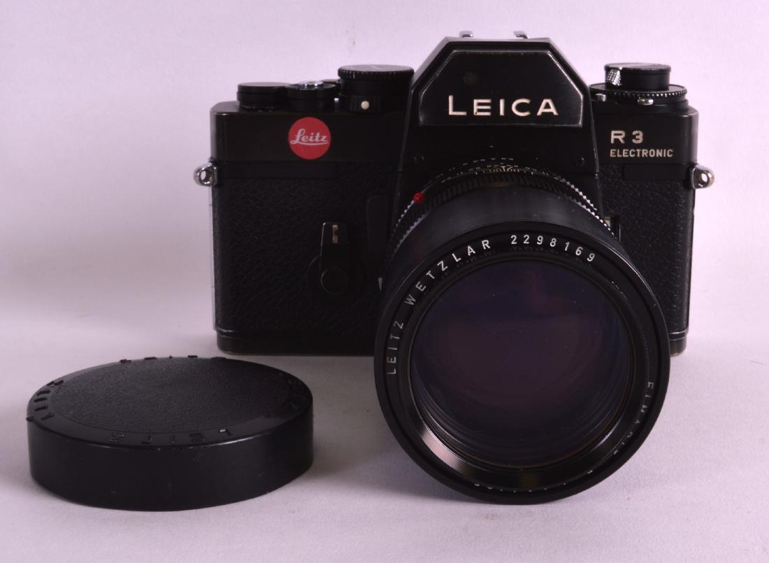 A LEICA LEITZ  R3 ELECTRONIC CAMERA the lens stamped (1 of 1)