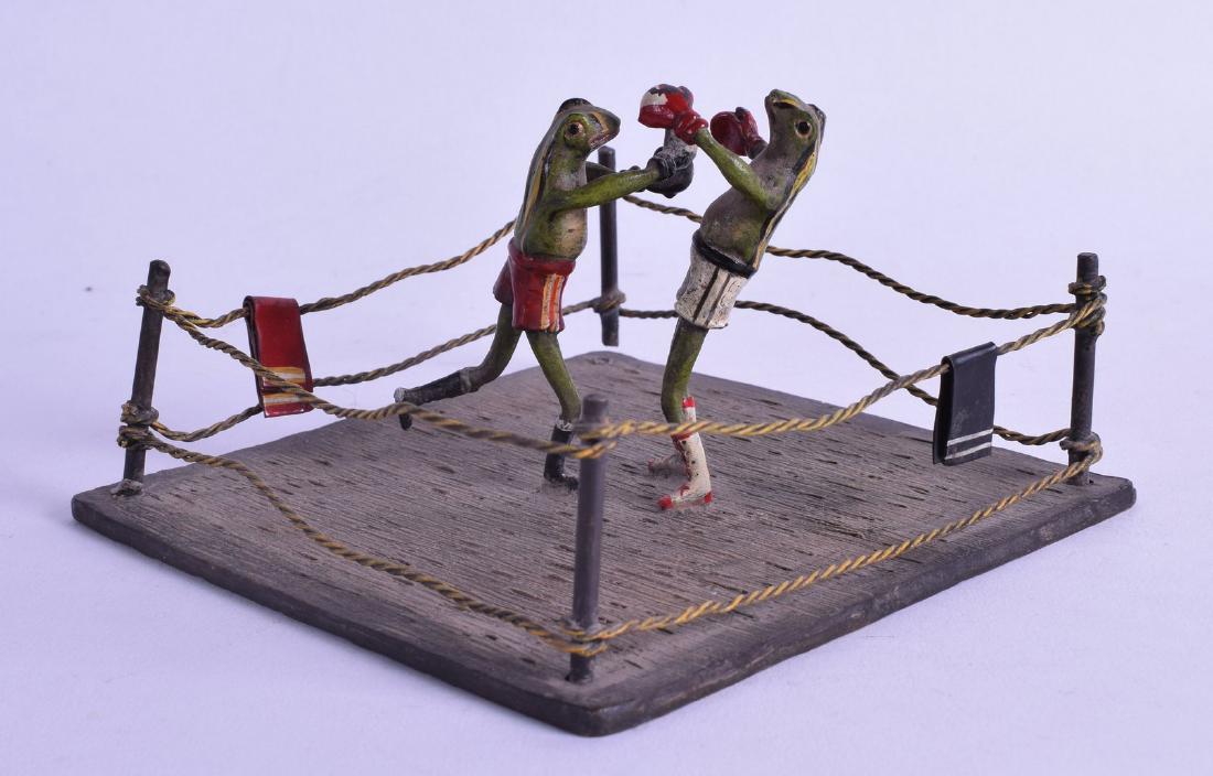 A MODERN COLD PAINTED BRONZE FIGURE modelled as two (1 of 1)