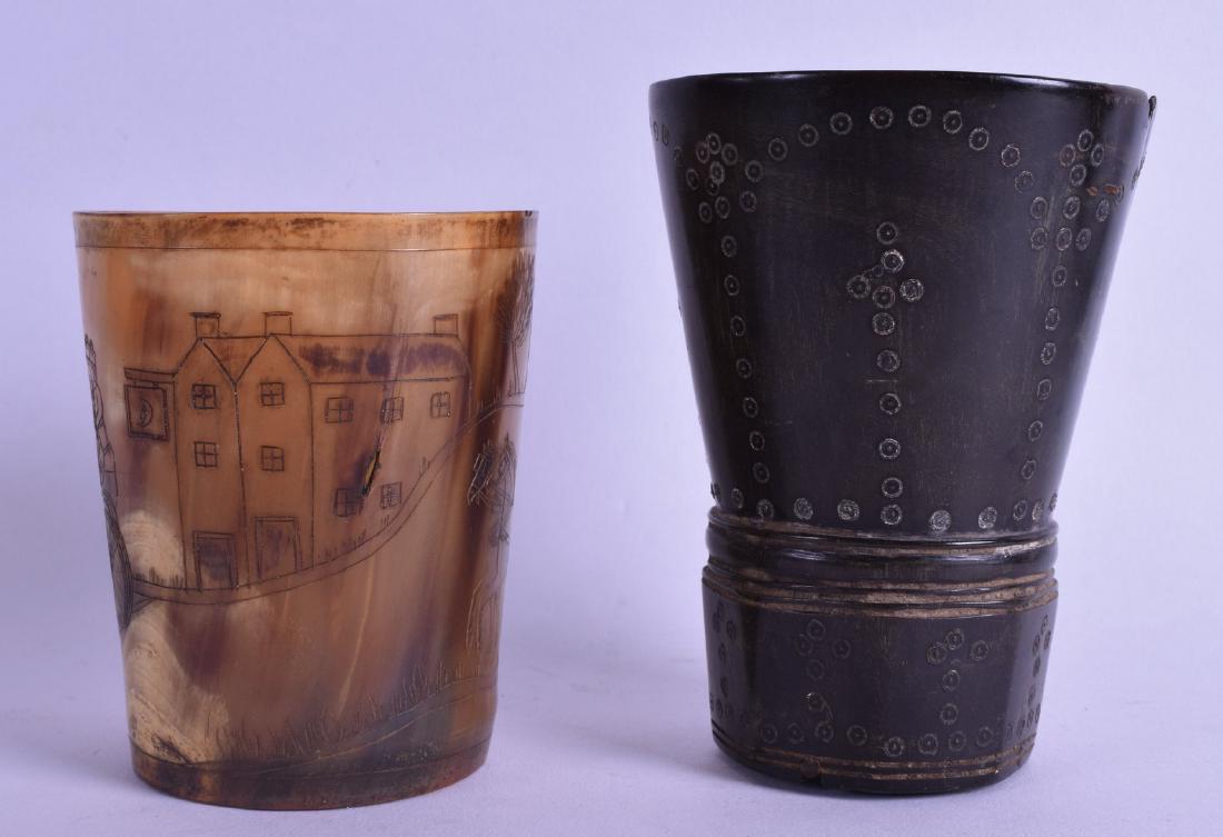 TWO 18TH CENTURY SCOTTISH HUNTING BEAKERS one inset (1 of 1)