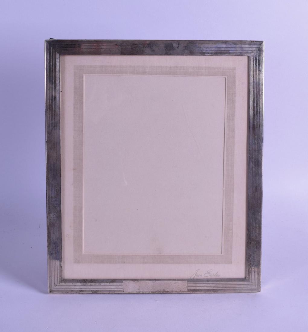 A LARGE 1950S STERLING SILVER PHOTOGRAPH FRAME. 28 cm x (1 of 1)