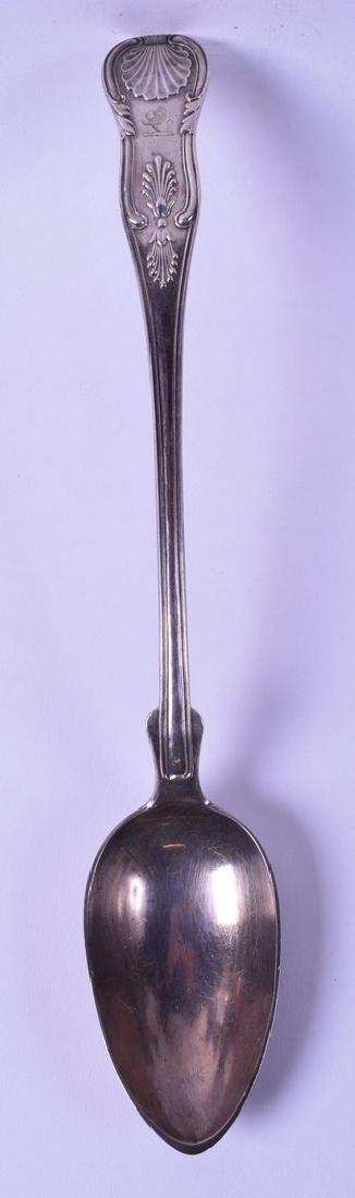 A KINGS PATTERN BAILEY & CO SILVER SERVING SPOON. 6 oz. (1 of 1)