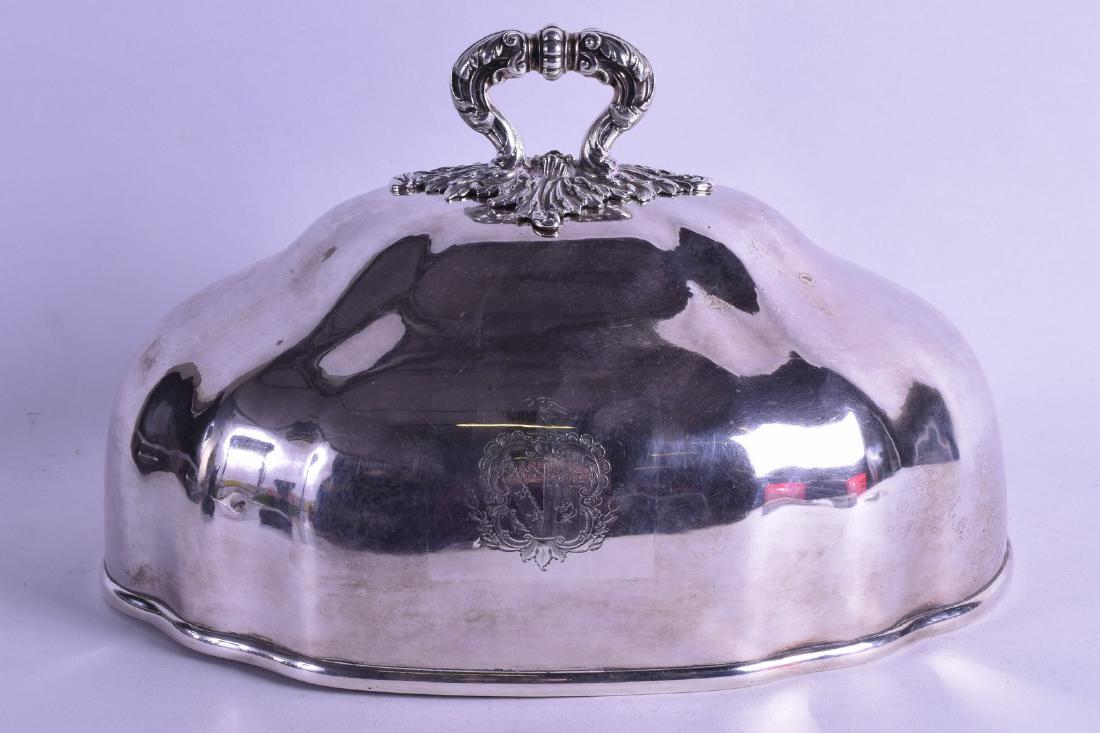 A LARGE SILVER PLATED TUREEN OR SERVING COVER with (1 of 1)