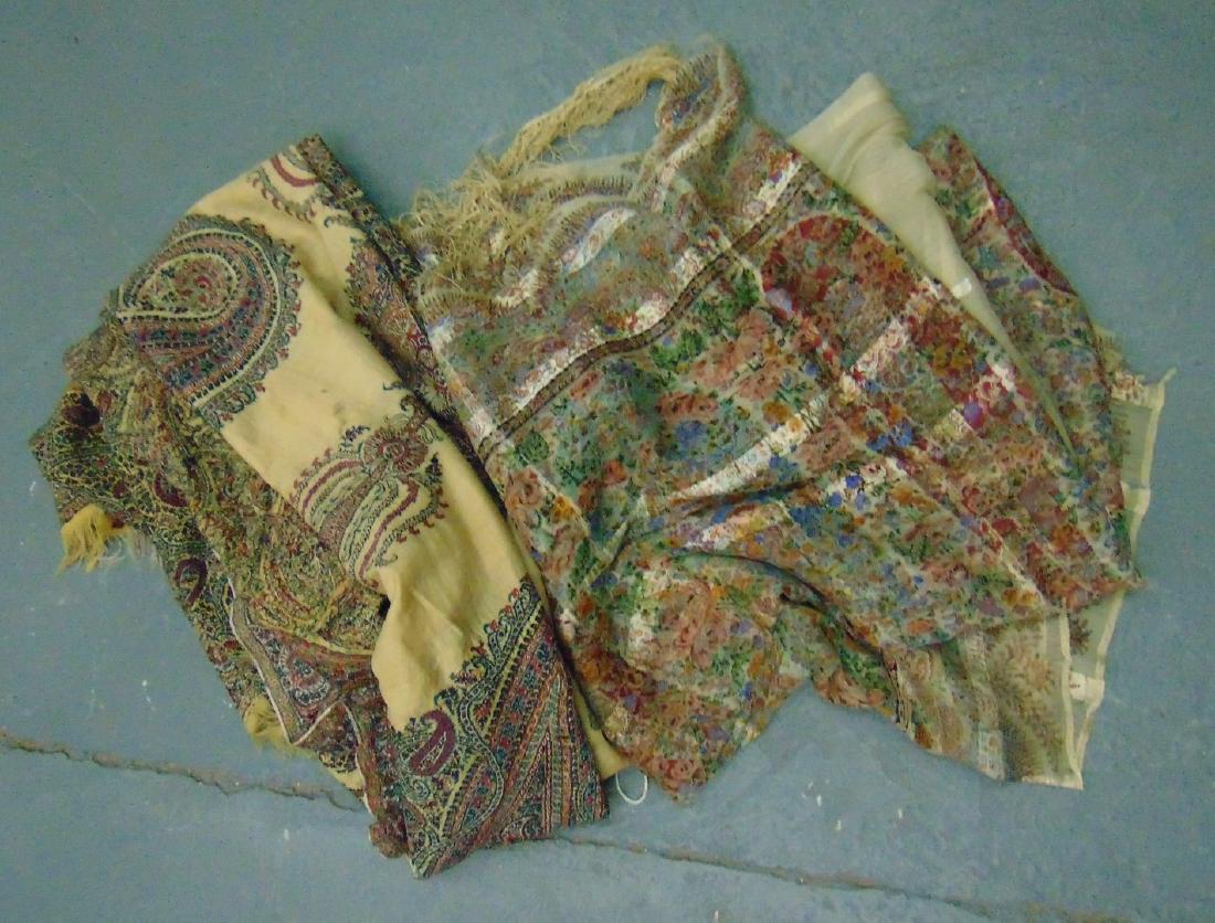 TWO SILK SCARFS. (1 of 2)