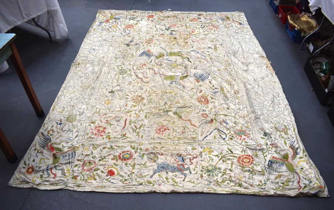 A GOOD LARGE 18TH CENTURY TURKISH TEXTILE decorated (1 of 4)