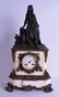 A LARGE MID 19TH CENTURY FRENCH BRONZE AND WHITE MARBLE