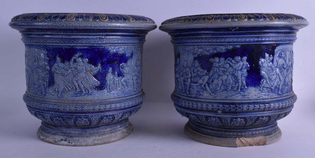 AN UNUSUAL LARGE PAIR OF 19TH CENTURY GERMAN WESTERWALD (1 of 1)