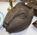 A GOOD ANTIQUE AFRICAN BENIN BRONZE MASK modelled in - 2