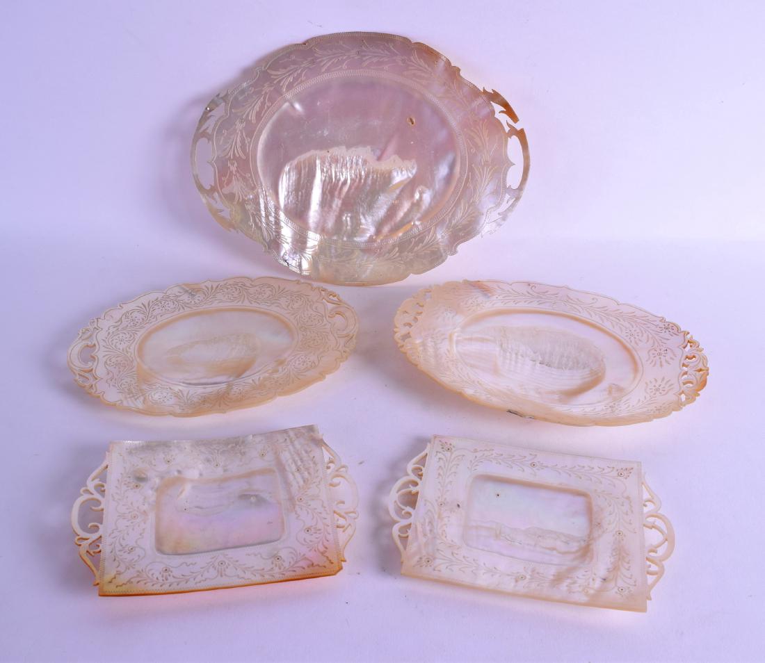 A GROUP OF FIVE 19TH/20TH CENTURY FRENCH CARVED MOTHER (1 of 1)