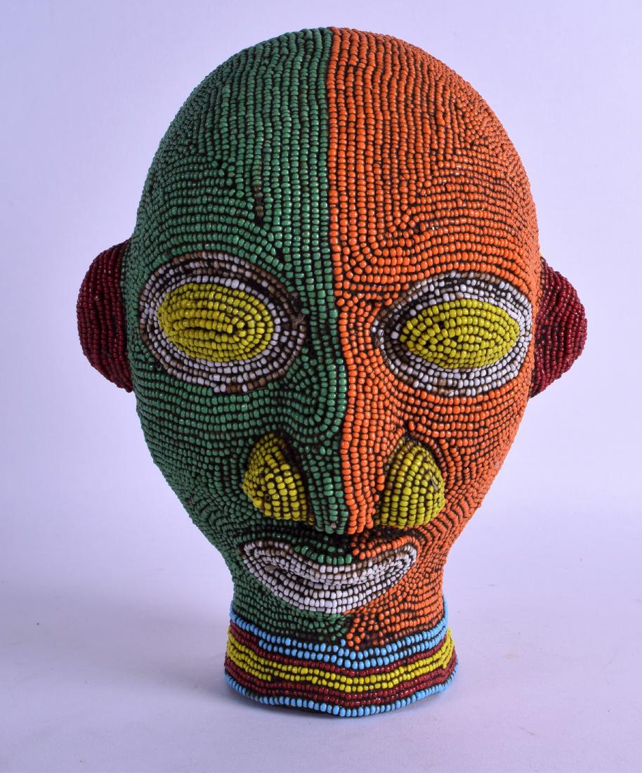 A SMALLER EARLY 20TH CENTURY AFRICAN BAMILEKE BEADED (1 of 1)