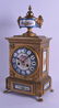 A GOOD 19TH CENTURY FRENCH BRONZE MANTEL CLOCK inset