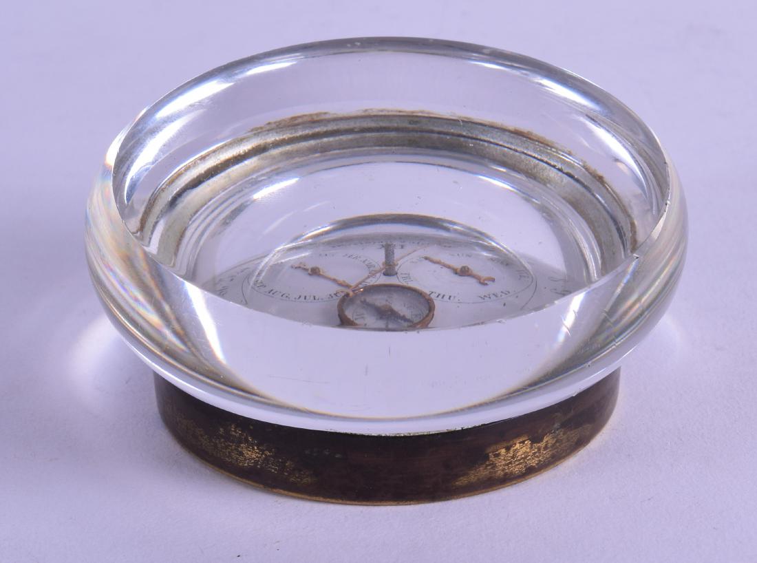AN UNUSUAL ANTIQUE GLASS MOUNTED MERIDIAN CALENDAR (1 of 3)
