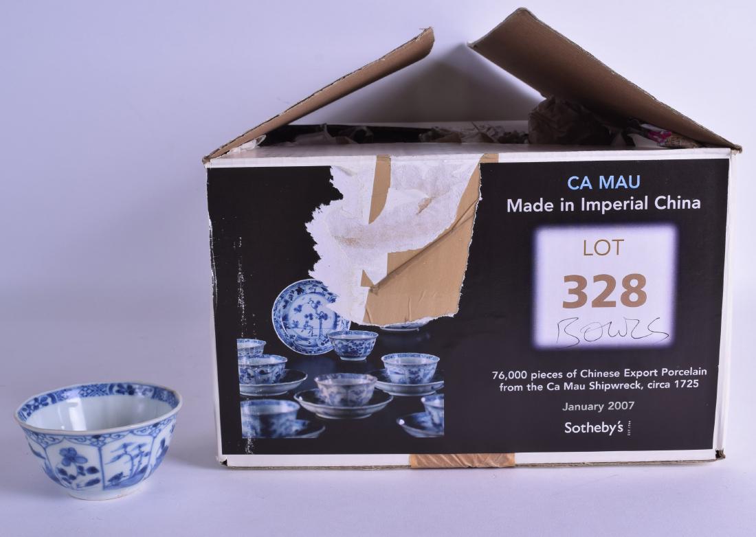 A BOXED SET OF FOURTY CHINESE CA MAU CARGO TEABOWLS Lot (1 of 1)