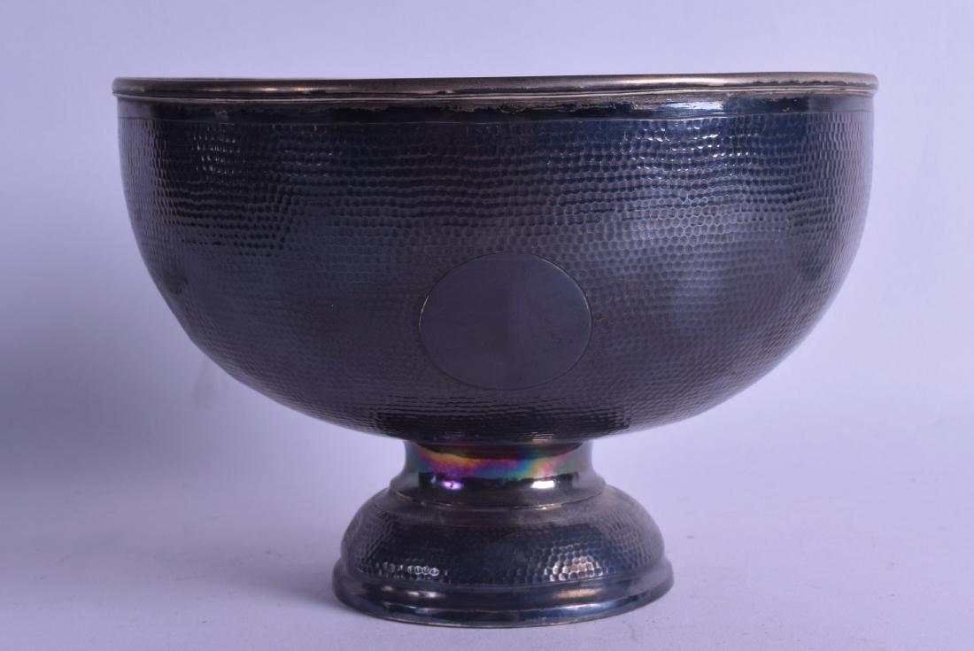 A LATE 19TH CENTURY CHINESE EXPORT HAMMERED SILVER BOWL (1 of 2)