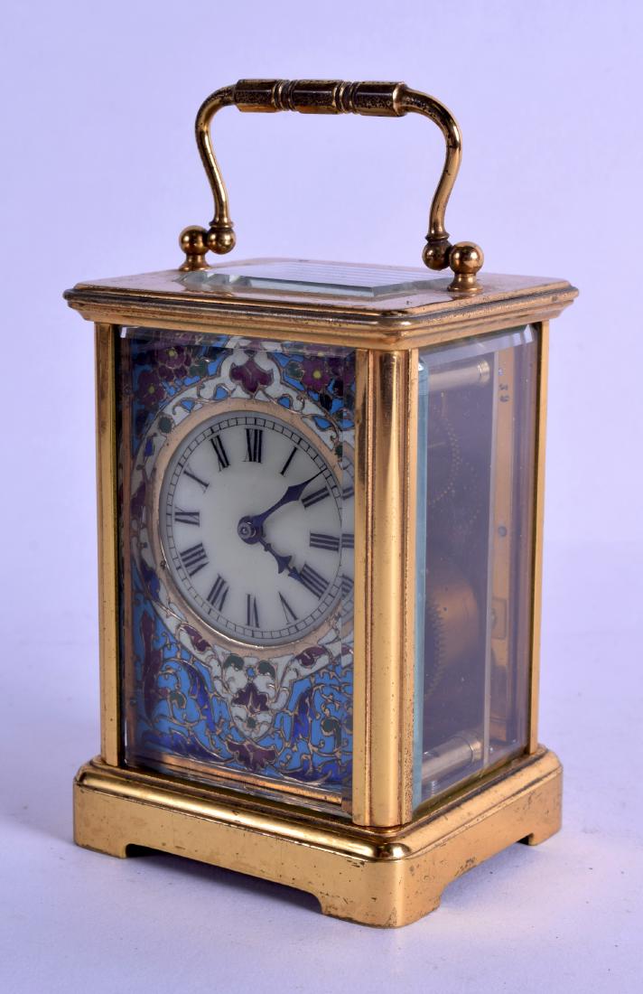 A LATE 19TH/20TH CENTURY FRENCH BRASS CARRIAGE CLOCK (1 of 3)