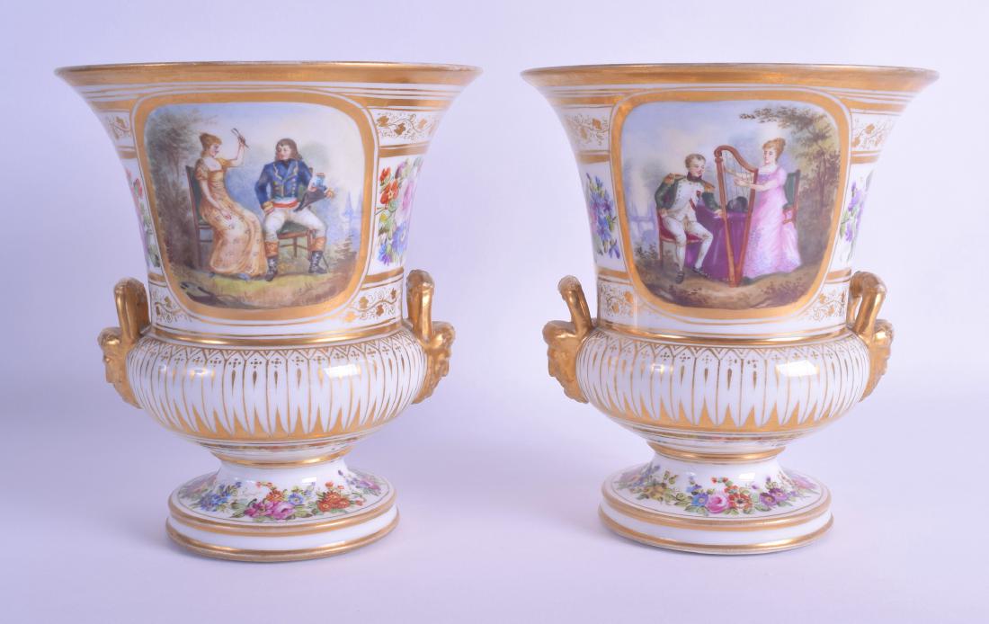A PAIR OF 19TH CENTURY SEVRES TWIN HANDLED PORCELAIN (1 of 10)