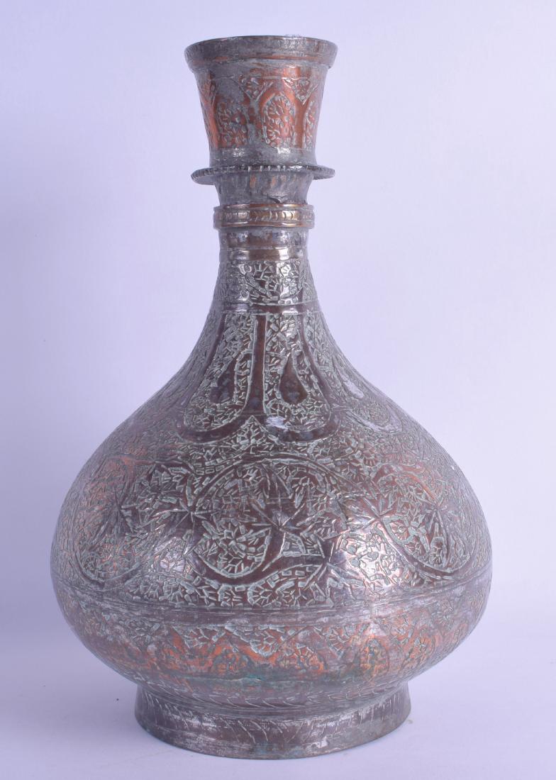 AN 18TH/19TH CENTURY MIDDLE EASTERN TINNED COPPER VASE (1 of 1)