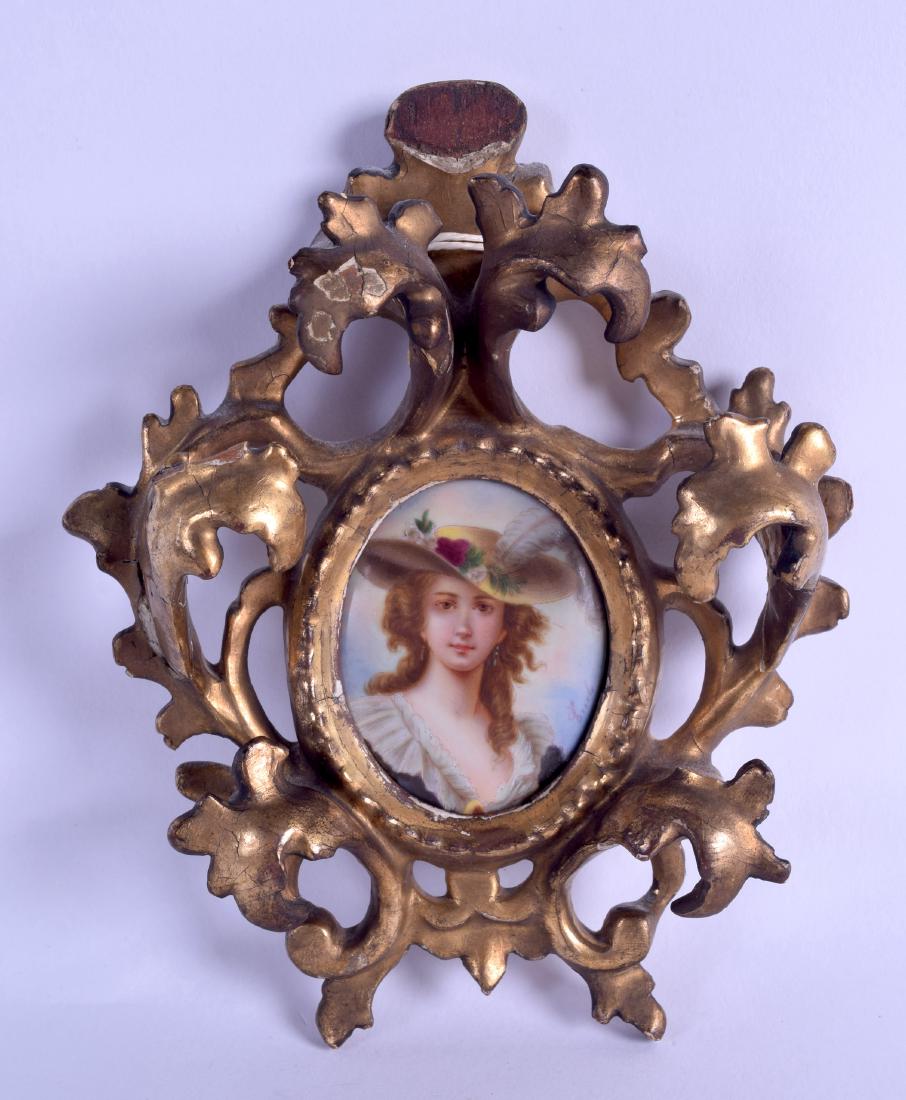 A 19TH CENTURY CONTINENTAL PAINTED PORCELAIN PLAQUE (1 of 1)